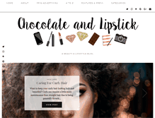 Tablet Screenshot of chocolateandlipstick.com